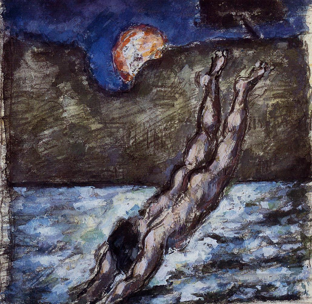 Femme plongée dans l’eau Paul Cézanne Peintures à l'huile